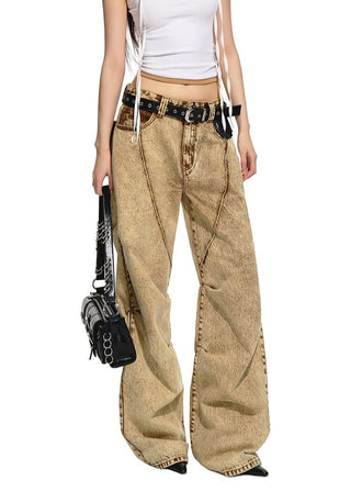 [NAWS] Heavy washed mid-rise baggy jeans