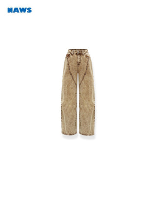 [NAWS] Heavy washed mid-rise baggy jeans