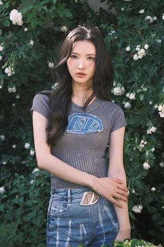 [NAWS] Slim waist knitted Top