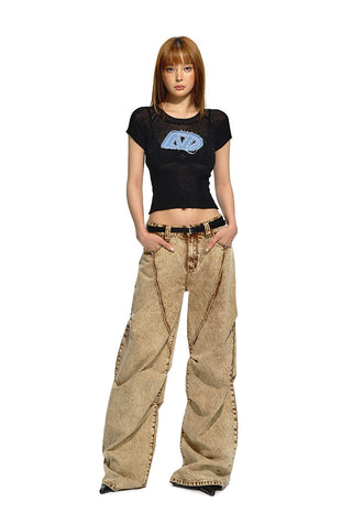 [NAWS] Slim waist knitted Top