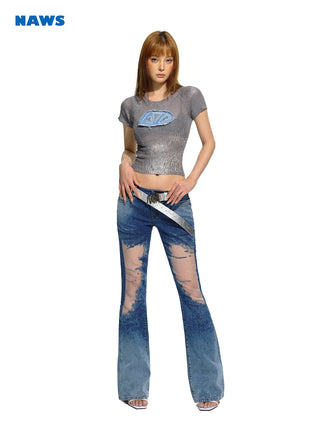 [NAWS] Slim waist knitted Top