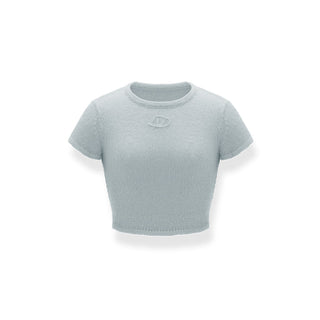 [NAWS] Micro-transparent slim knitted short Tee