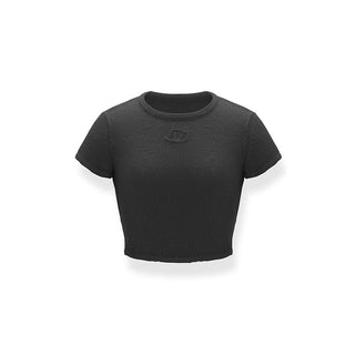 [NAWS] Micro-transparent slim knitted short Tee