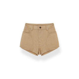 [NAWS] Low waist stretch denim shorts Blue