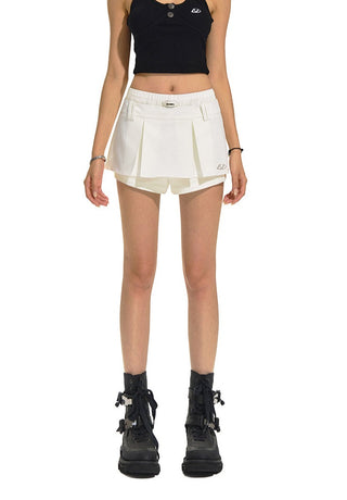 [NAWS] Double waist A-line wide pleated skirt