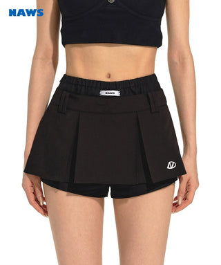[NAWS] Double waist A-line wide pleated skirt