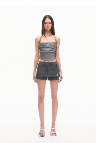 [NAWS] Short Skirt Minimalist Zipper Suit Skirt