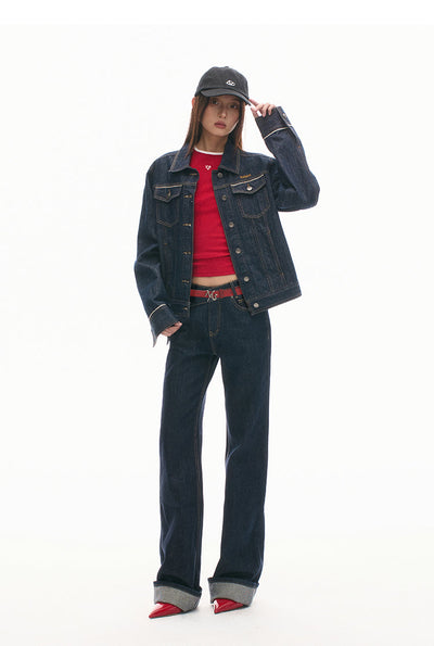 [NAWS] Cow Coat Retro Denim Top