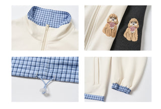 [NS76] puppy plaid jacket