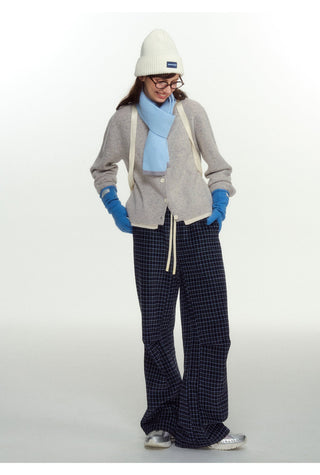 [NS76] plaid straight pants