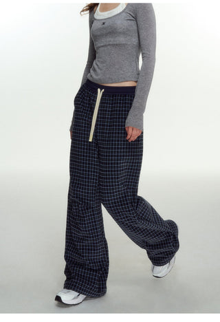 [NS76] plaid straight pants