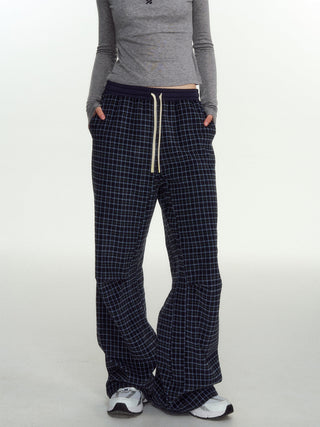 [NS76] plaid straight pants
