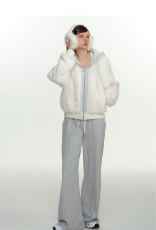 [NS76] fur hooded coat