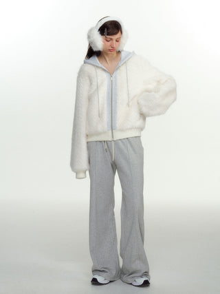 [NS76] fur hooded coat