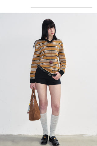 [NS76] striped polo top