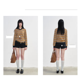[NS76] striped polo top