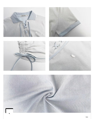 [NS76] lace polo tee