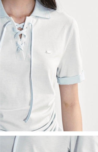 [NS76] lace polo tee