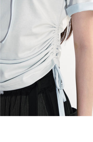 [NS76] lace polo tee