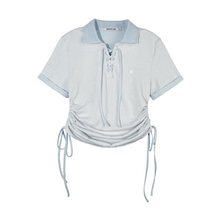 [NS76] lace polo tee