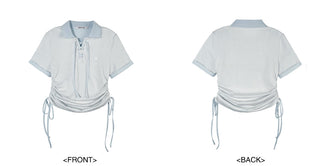 [NS76] lace polo tee