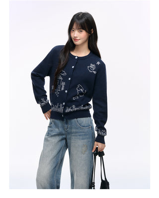 [NS76] puppy knit cardigan