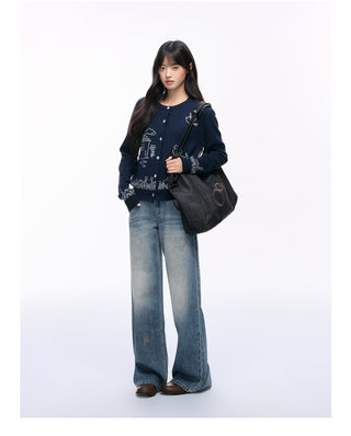 [NS76] puppy knit cardigan
