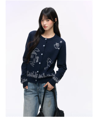 [NS76] puppy knit cardigan