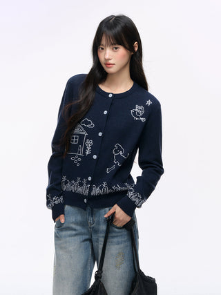 [NS76] puppy knit cardigan
