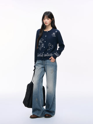 [NS76] puppy knit cardigan