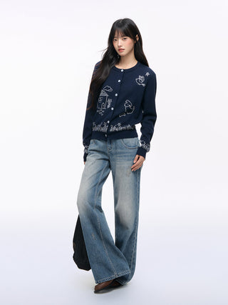 [NS76] puppy knit cardigan