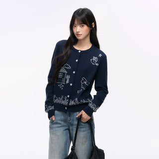 [NS76] puppy knit cardigan