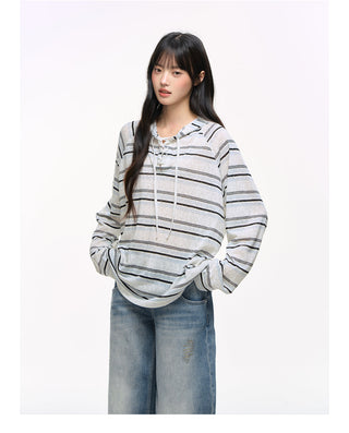 [NS76] hooded sun blouse