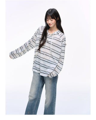 [NS76] hooded sun blouse
