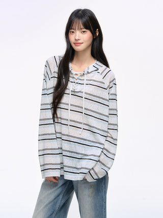 [NS76] hooded sun blouse