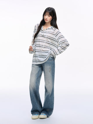 [NS76] hooded sun blouse