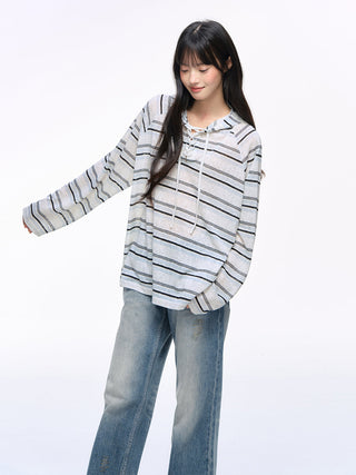 [NS76] hooded sun blouse