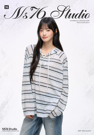 [NS76] hooded sun blouse