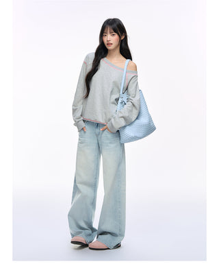 [NS76] distressed wide jeans