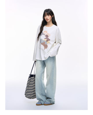 [NS76] distressed wide jeans