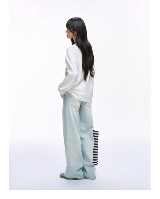 [NS76] distressed wide jeans