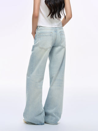 [NS76] distressed wide jeans