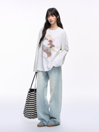 [NS76] distressed wide jeans