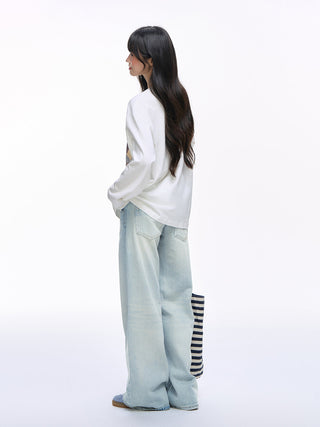 [NS76] distressed wide jeans