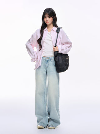 [NS76] distressed wide jeans