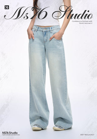 [NS76] distressed wide jeans