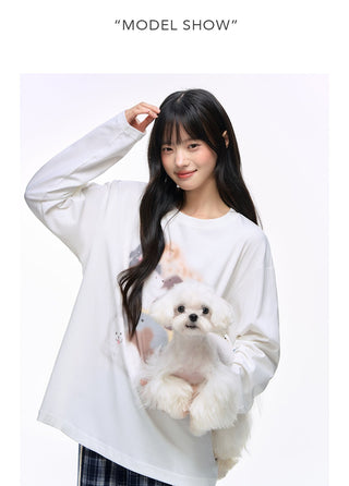 [NS76] puppy print tee
