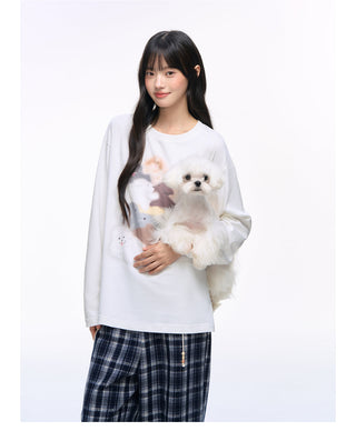 [NS76] puppy print tee