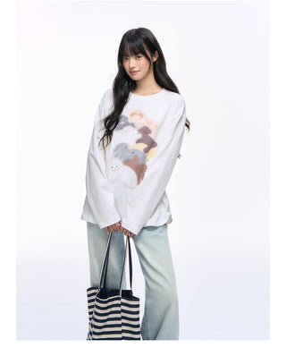 [NS76] puppy print tee