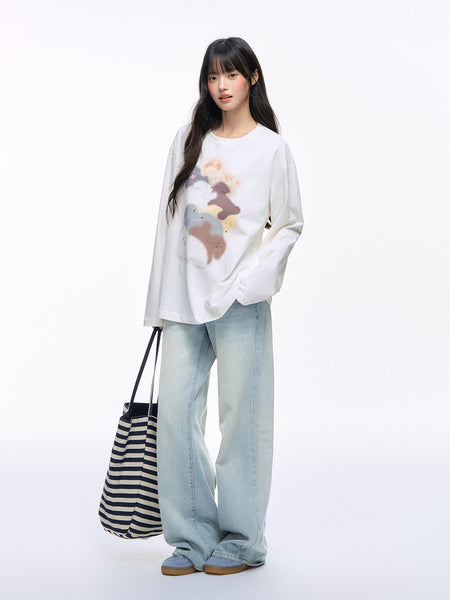 [NS76] puppy print tee